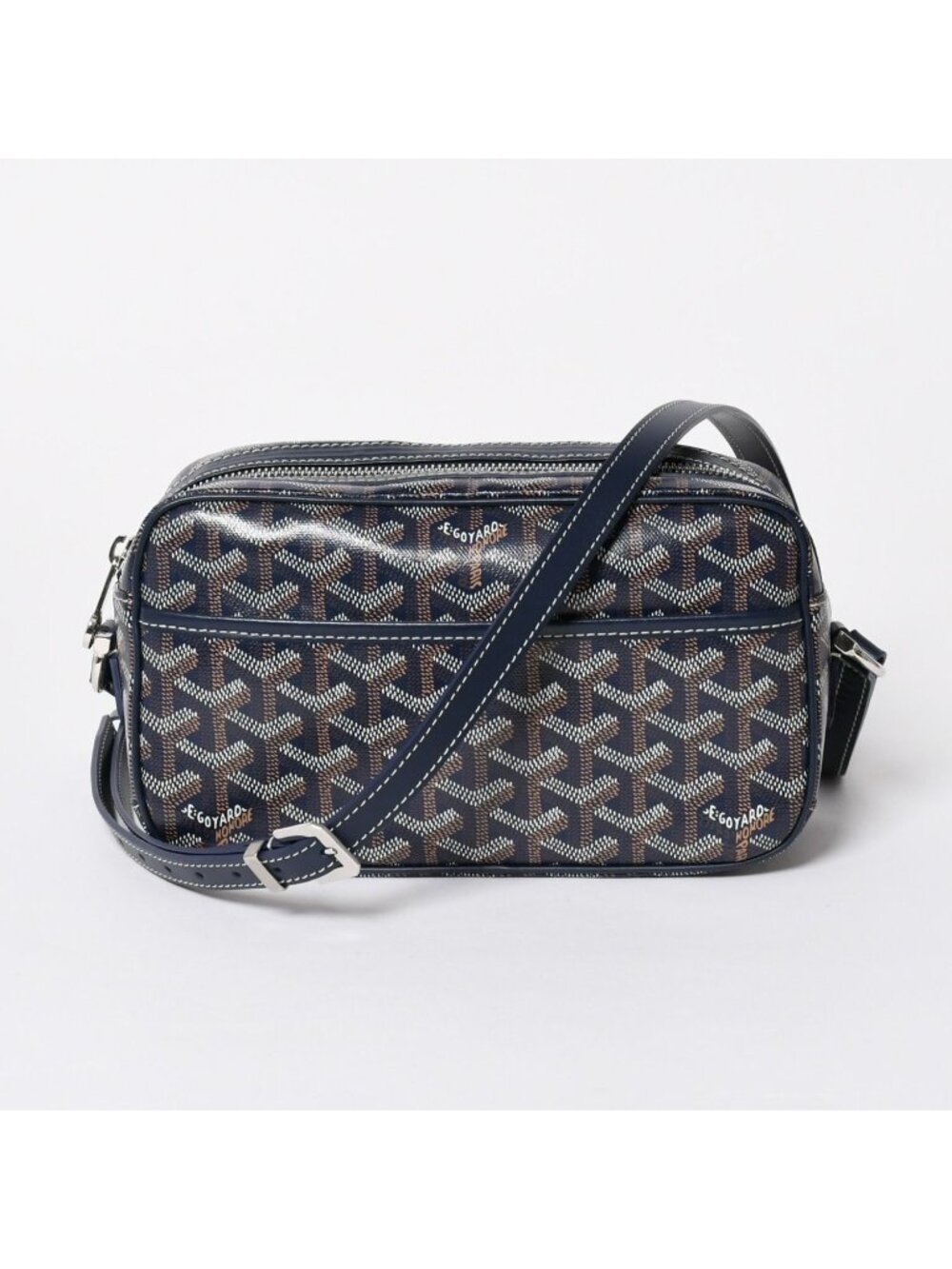 Goyard Cup Vert PM Shoulder Bag Navy Silver
